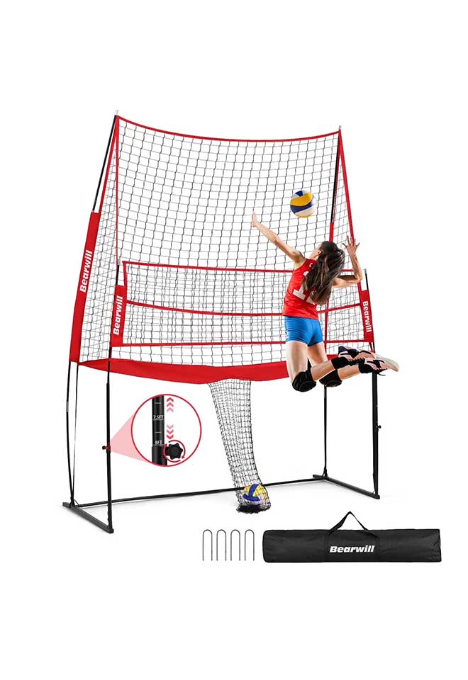 Volleyball-Practice-Net-System-Update-Freely-Adjustable Bearwill Adjustable Volleyball Training Net System - Image 1
